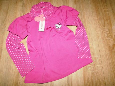 Dívčí bavlněné triko s roláčkem, 110 / 116 / 122