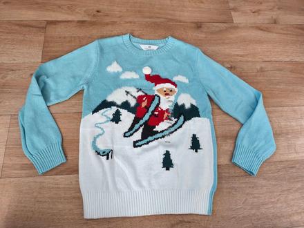 Vánoční svetr santa na lyžích, 134