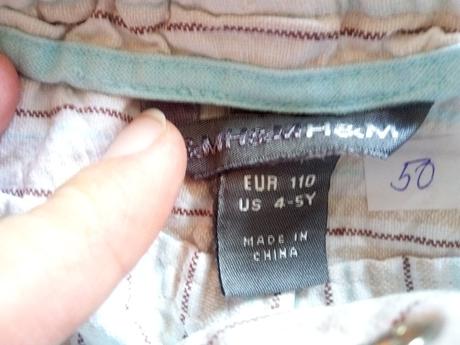 Kraťasy / šortky, ham, vel 110, h&m,110