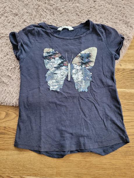 Triko s převracecími flitry vel. 6-8 let, h&m,122
