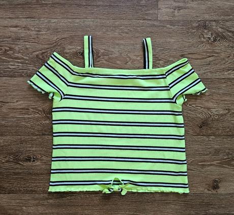 Dívčí cropp neonové triko c&a vel. 146/152, c&a,152