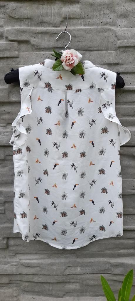 H&m letní halenka s opičkami a tukany, h&m,s