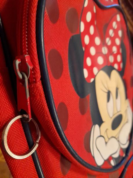 Menší batůžek,batoh minnie mouse červený,