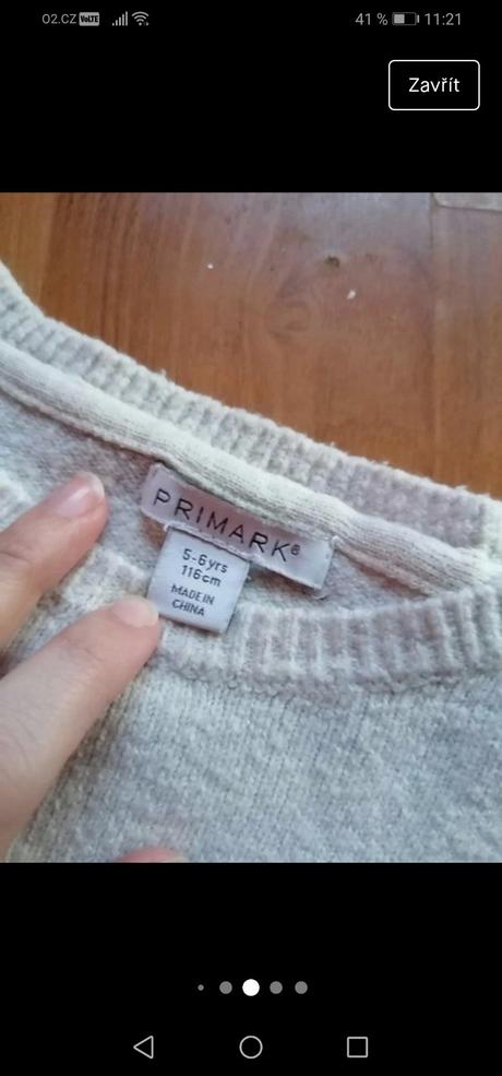 Dětský svetr se stříbrným zdobením, primark, primark,116