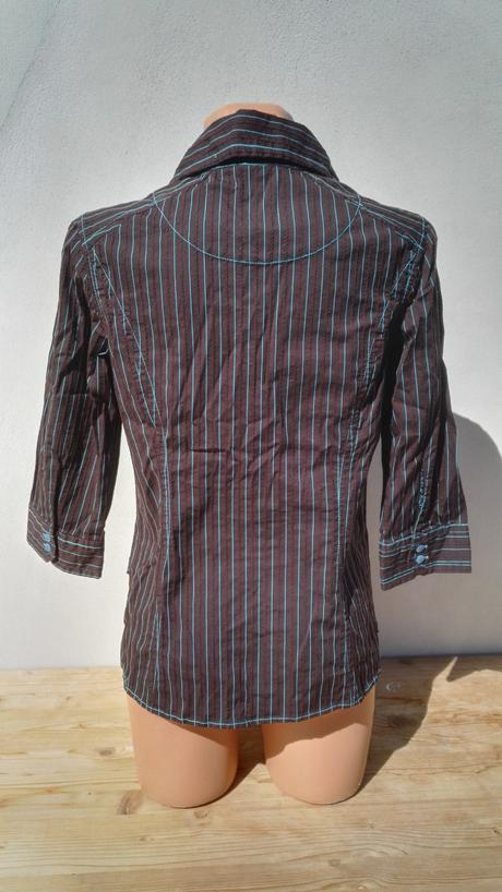 Hnědá pruhovaná košile cecil - vel.s/m, s