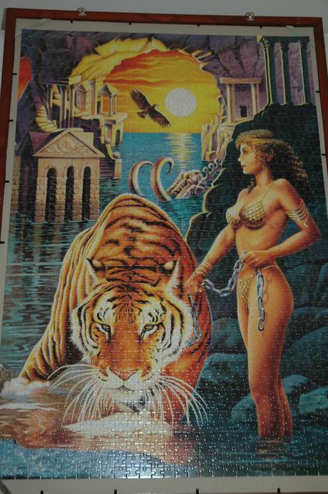 Puzzle dívka s tygrem 1500 dílků, 
