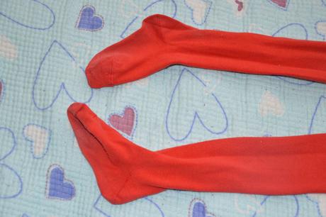 Punčošky punčocháče punčochy červené, 110