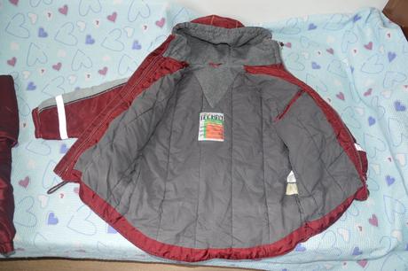 122 128 zimní bunda oteplené kalhoty oteplováky, 122