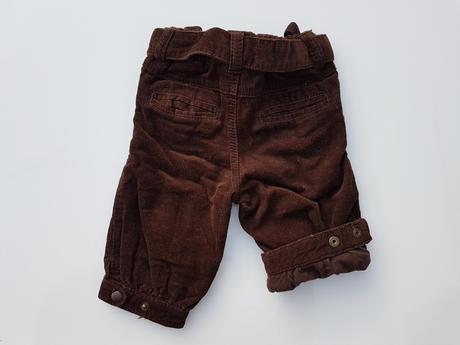 B22 dívčí zateplené manšestrové kalhoty vel. 62, h&m,62