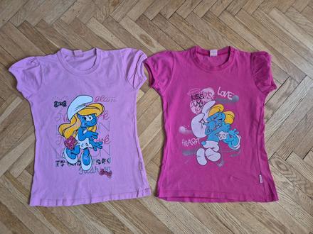 2x tričko šmoulinka, 128