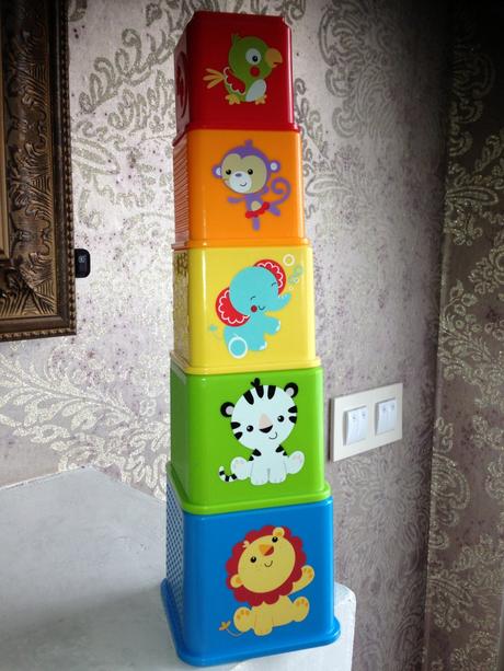 Akční kostky fisher price barvy čísla zvířátka 6m+,