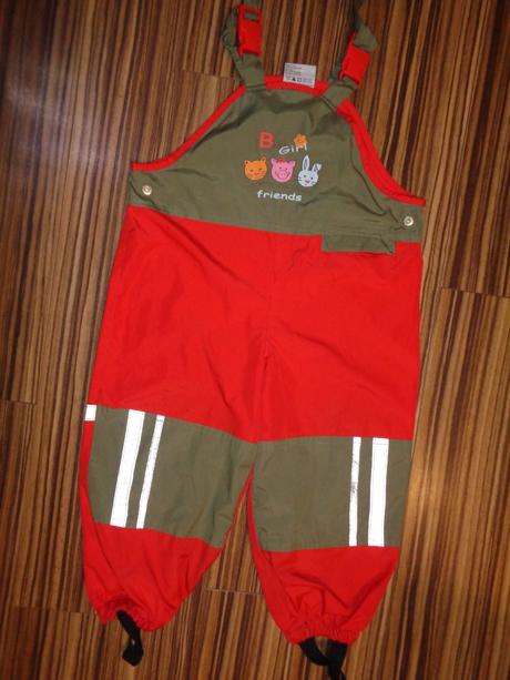 Pěkné šusťákové nepromokavé laclové kalhoty, topolino,92