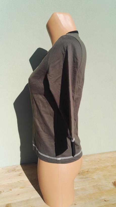 Khaki tričko 3/4 rukávy - vel.36, 36