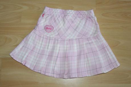 Pěkná dívčí skládaná sukýnka barbie, vel. 7-8 let, barbie,122