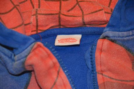 98/104 bavlněná mikina s kapucí, zn. spiderman, marvel,104