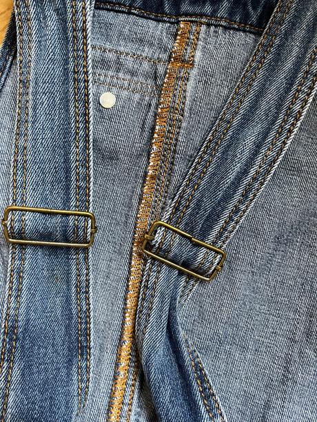 Džíny, rifle s laclem, zahradníky, s