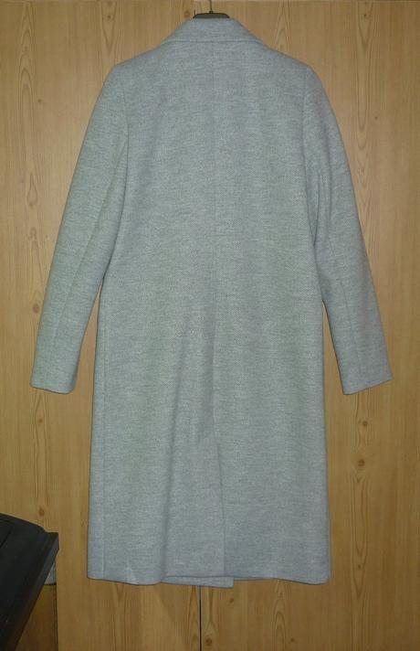 Šedý dámský vlněný kabát edan, s