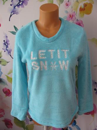 Modrá fleecová mikina s hřejivou podšívkou, secret,s