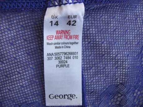 Dámské fialové krajkové kalhotky brazilky, george,m