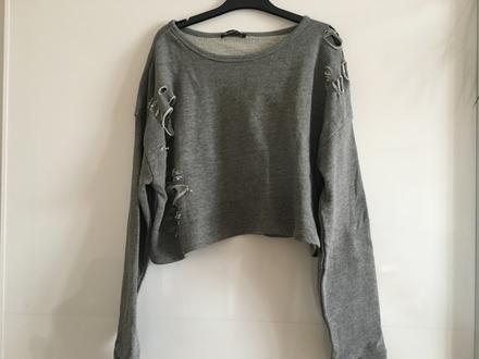 Dámský dírkovaný crop top vel. l, terranova,l