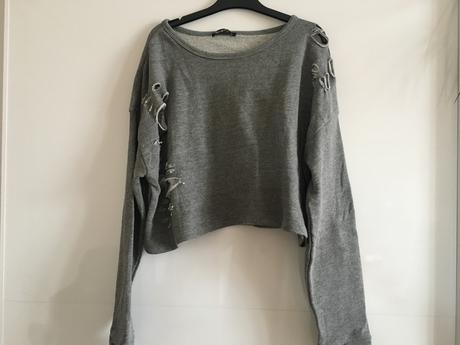 Dámský dírkovaný crop top vel. l, terranova,l