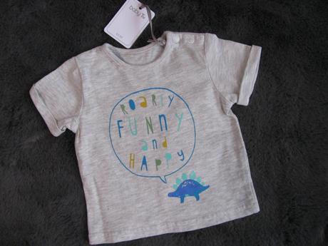 Světle šedé bavlněné tričko s dinosaurem, tu,62