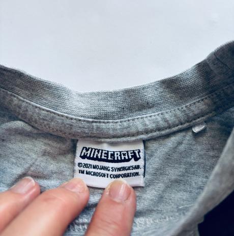 Triko šedé minecraft- v.7/8 let, george,128