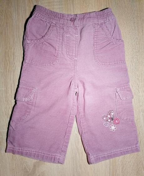 Fialové manžestráčky vel. 68 nebo 6-9 měs., george,68