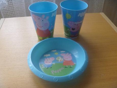 3 dílná sada plastového nádobí s peppa pig, 