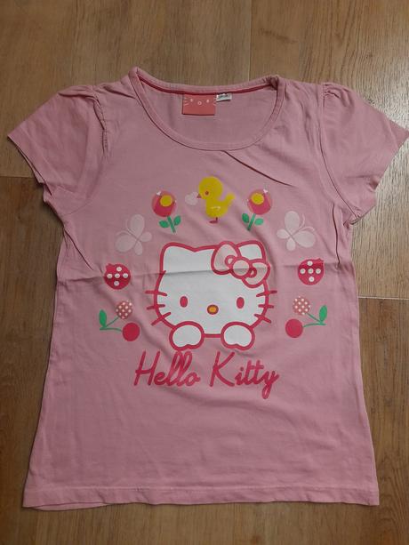2 x tričko hello kitty, vel 134/140, top stav, sanrio,134