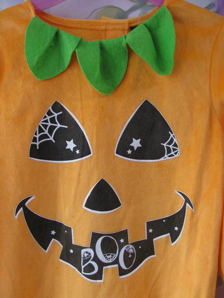Kostým-oranžový overal dýně halloween, 