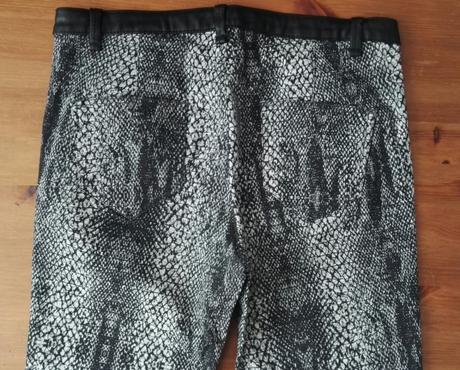 Uplé kalhoty hadí vzor zara denim - vel.36, zara,36