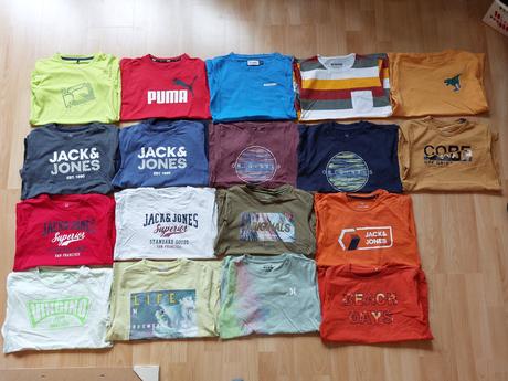 Sada triček s krátkým rukávem, 18ks, 146-152, 146