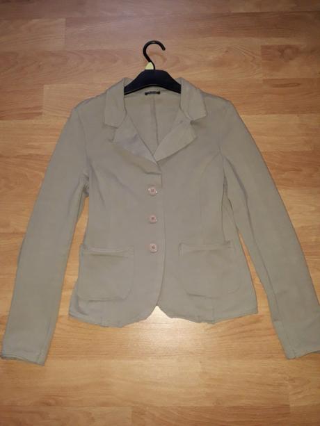 Béžové mikinové sako me&me, s