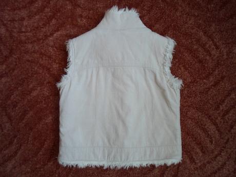 Smetanová béžová vesta vestička s kožíškem george, george,104