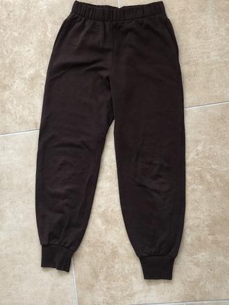 Tepláky / joggingové kalhoty v hnědé barvě xxs, h&m,32