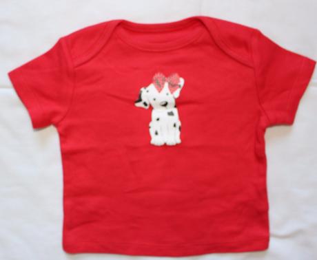 Aa47. tričko s dalmatinem 3-6 měs, f&f,68