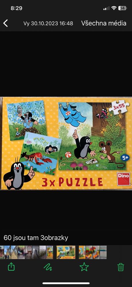 Puzzle krteček - 3x55 dílků, 