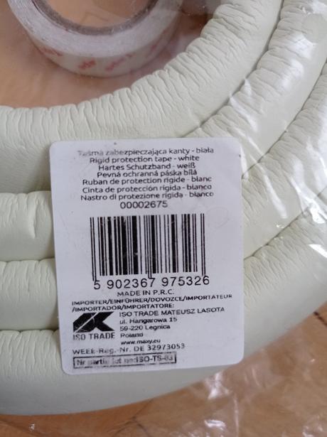 Měkká ochrana hran 2m vel.l - bílá, 