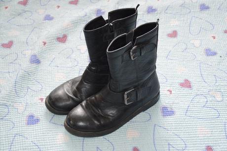 Kozačky polokozačky přechodové zimní, h&m,37