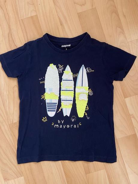 Tríčo s flitrovými obrázkem - top stav, mayoral,122