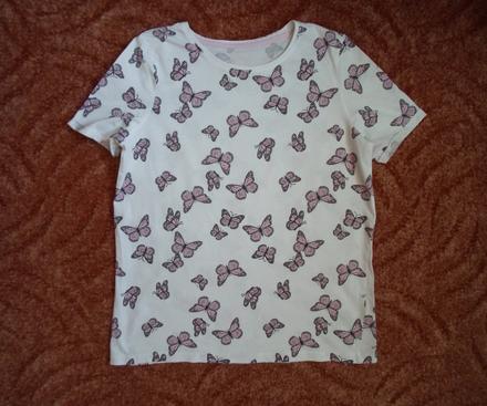 Bílé tričko triko krátký rukáv, primark,152