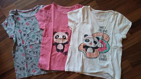 3ks tričko s pandou, lupilu,110