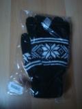 Rukavice vlněné s norským vzorem - nové, l