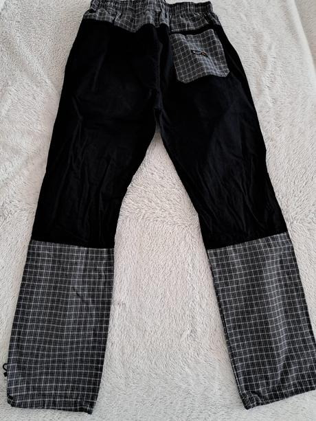 Kostkované outdoorové kalhoty /modré a grafitové, kugo,170