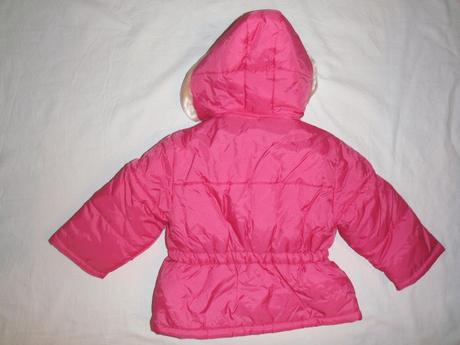 Nádherná sytě růžová teploučká zimní bunda - delší, girl2girl,92
