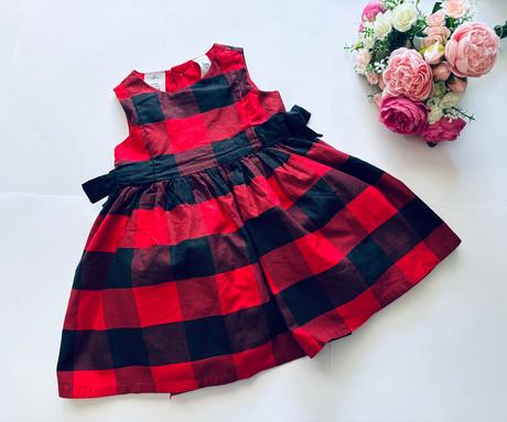 Ob/ šaty červeno černé - v.12 měsíců, carter's,80