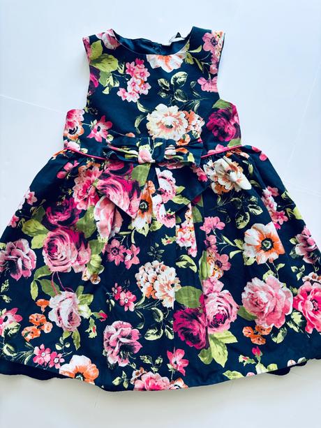 Ob/ šaty květované společenské  - v.5/6 let, george,116