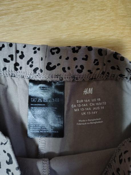 2pack dívčí bavlněné legíny h&m 164 černé a šedý l, h&m,164