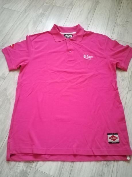 Pánské tričko polo růžové, lee cooper,l